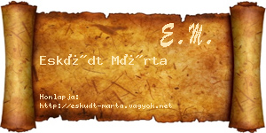 Esküdt Márta névjegykártya